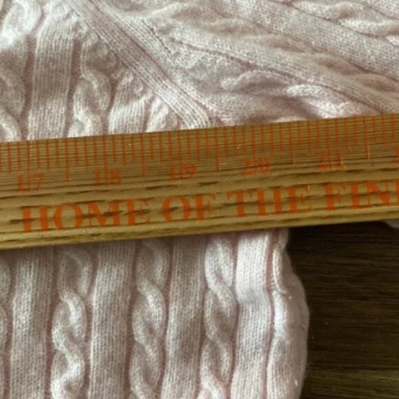 Bloomingdale’s soft pink cable knot cashmere sweater 3X soft preppy classic - Picture 4 of 6